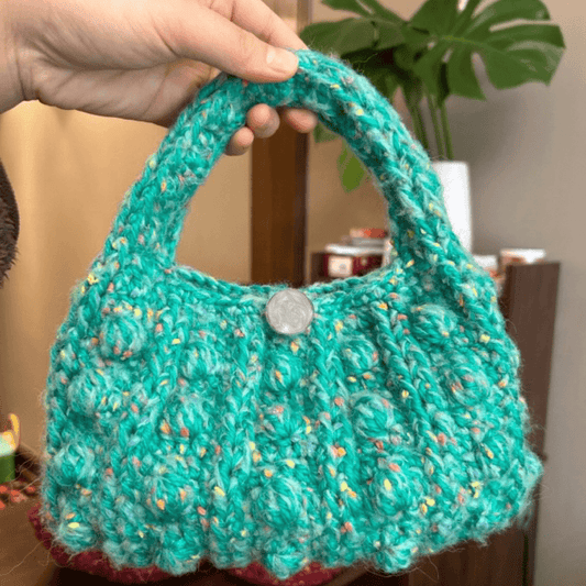KN2603030 Rainbow Bobble Handbag DIY Crochet Kit with Video Tutorial