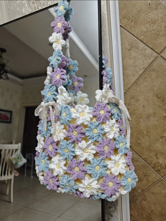KN2603004 Spring Garden Flower Crochet Bag