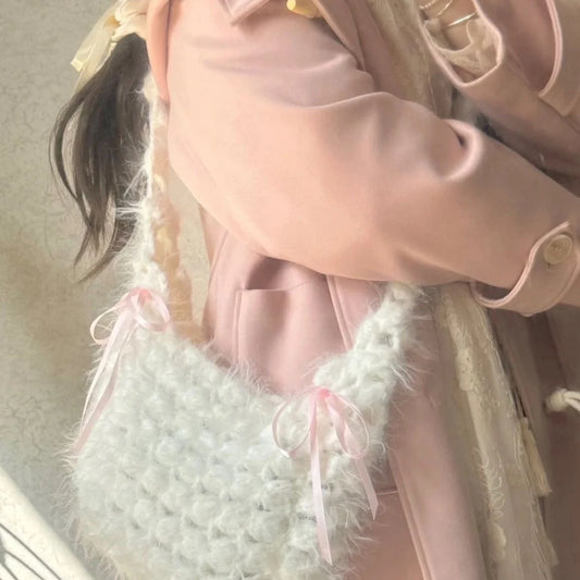 N2603008 Ballet Butterfly Puff Crochet Bag DIY Crochet Kit with Video Tutorial