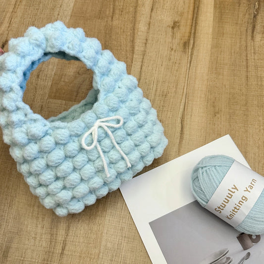 KN2603006 Cream Puff DIY Crochet Kit with Video Tutorial