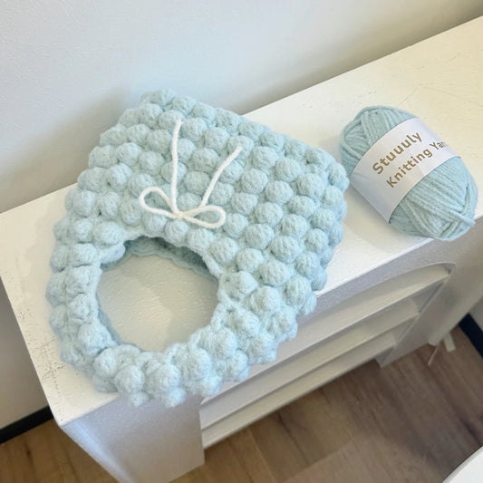 KN2603006 Cream Puff DIY Crochet Kit with Video Tutorial