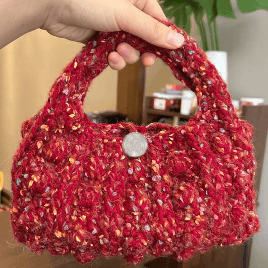 KN2603030 Rainbow Bobble Handbag DIY Crochet Kit with Video Tutorial