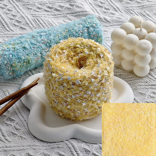 YARN60019 Trendy Loop Yarn with Sequins – Textured DIY Yarn for Crochet Bags, Scarves & Amigurumi Toys
