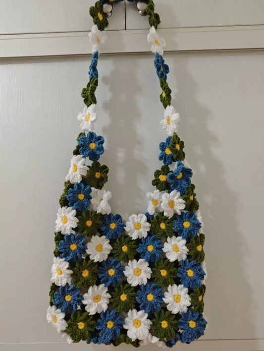 KN2603004 Spring Garden Flower Crochet Bag